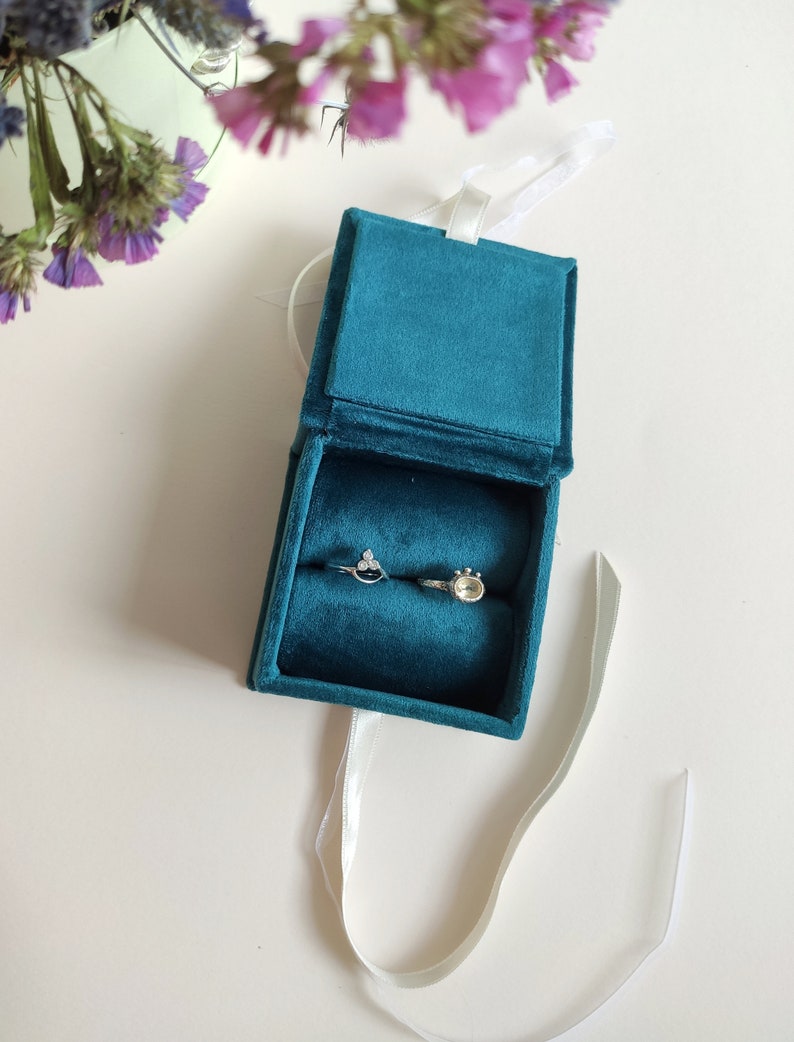 proposal ring box ring bearer box with personalised cover Velvet ring box