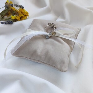Wedding ring pillow, velvet ring pillow, ring bearer pillow, wedding ring holder, pillow for ring bearer, ring bearer cushion image 4