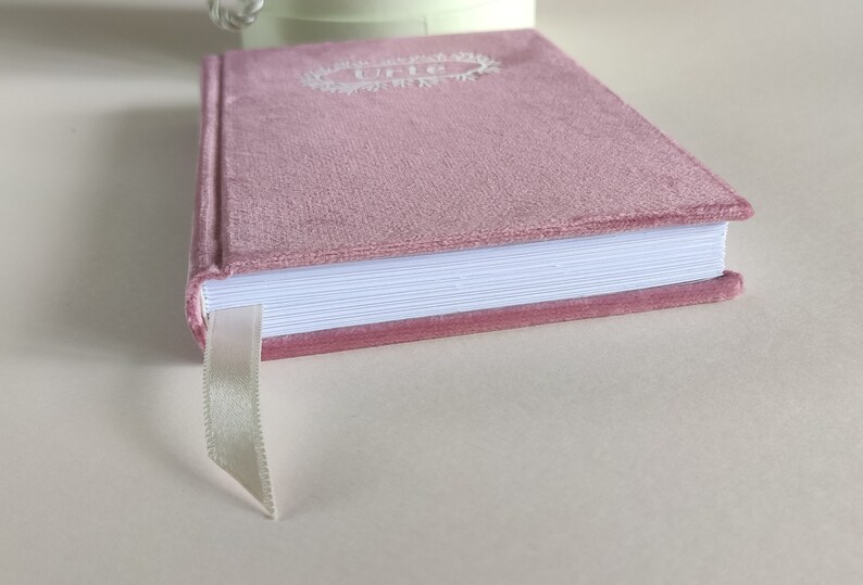 Custom Velvet Notebook, Personalized Diary for Girls, Dream Journal