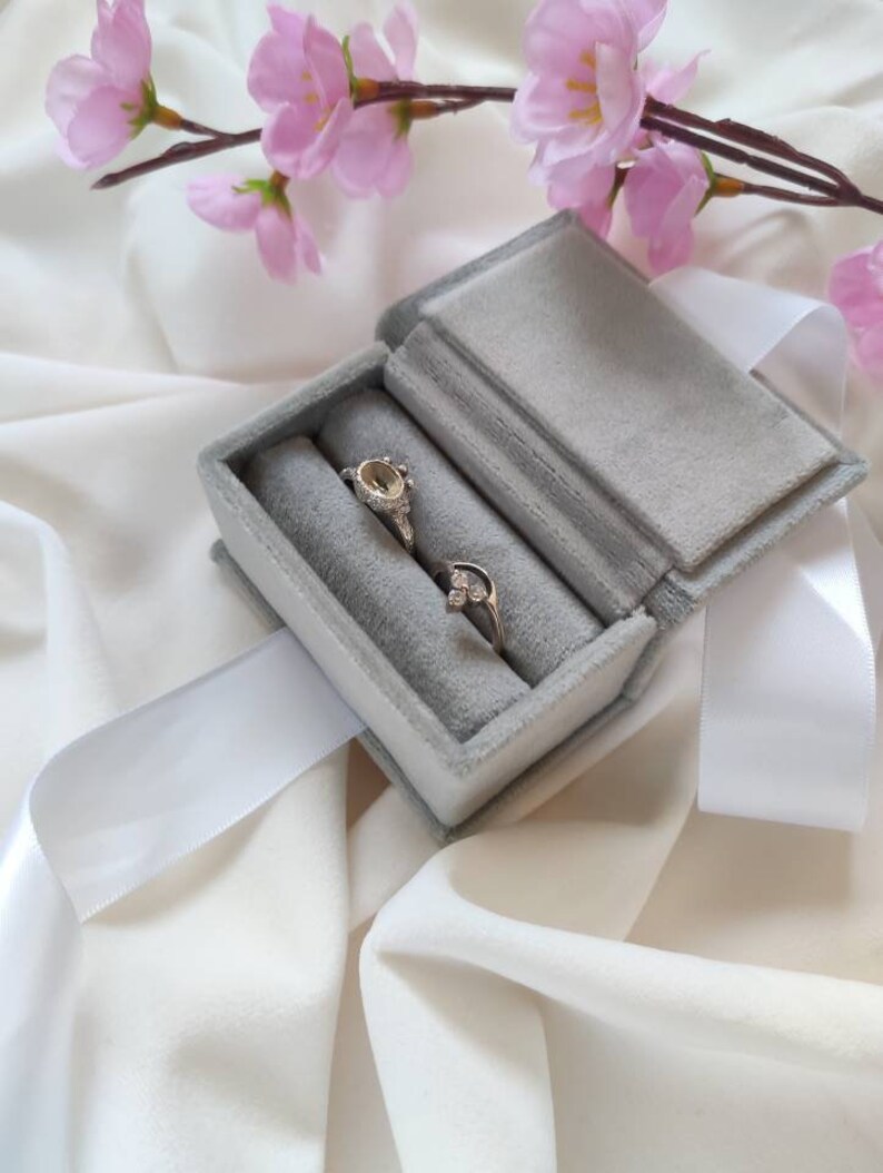 Velvet Ring Box for Wedding Ceremony Wedding Ring Box for Etsy