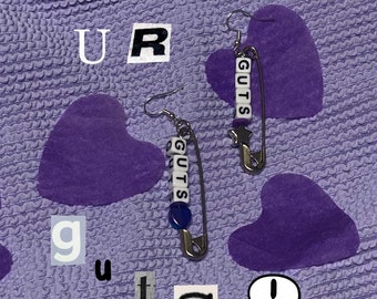 Guts Album Safety Pin Earrings