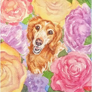 The Perfect Gift - Custom Mini Pet Illustration Floral