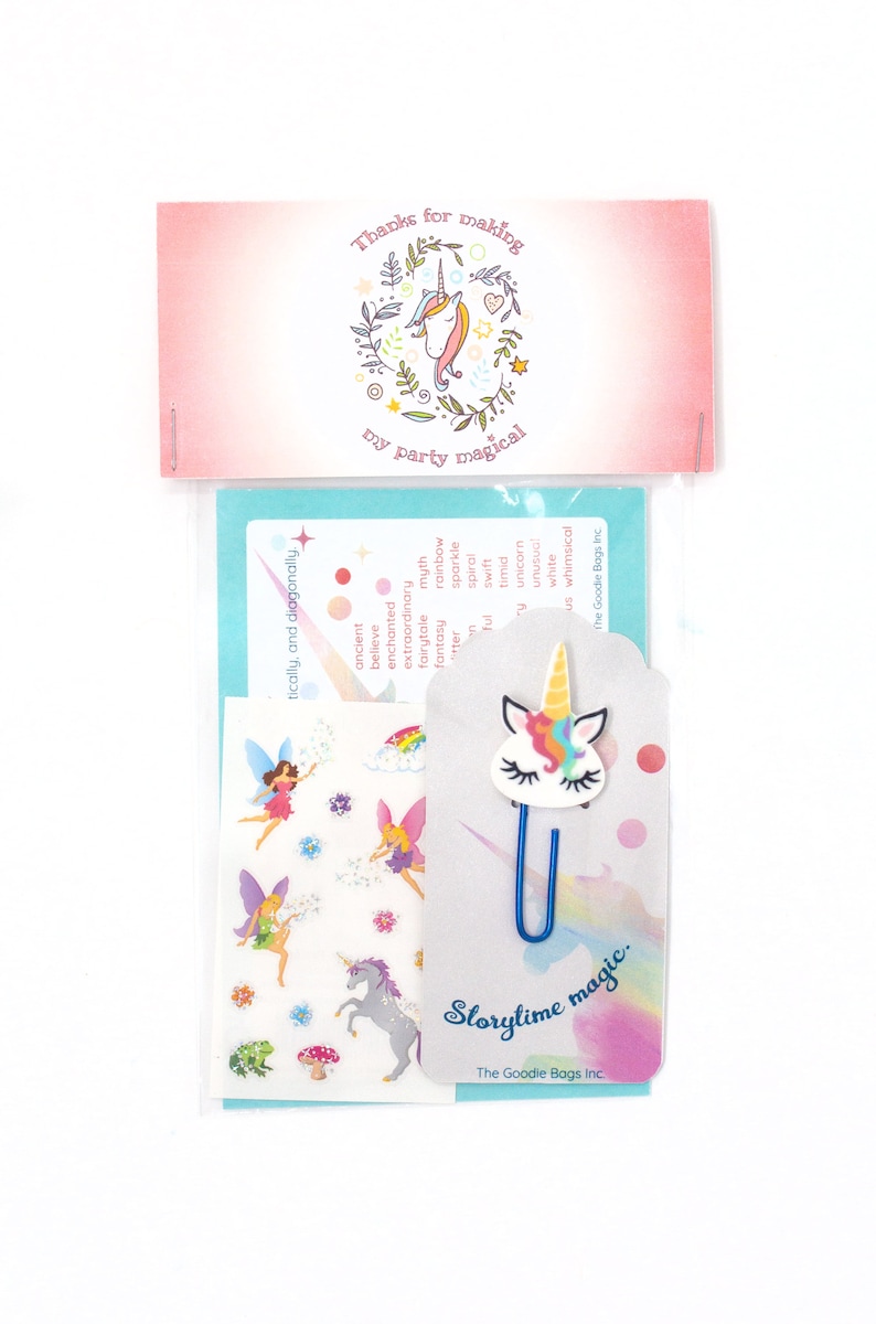 Pretty Unicorn Key Ring Fantasy Magic We Believe Keyring Party Gift Bag