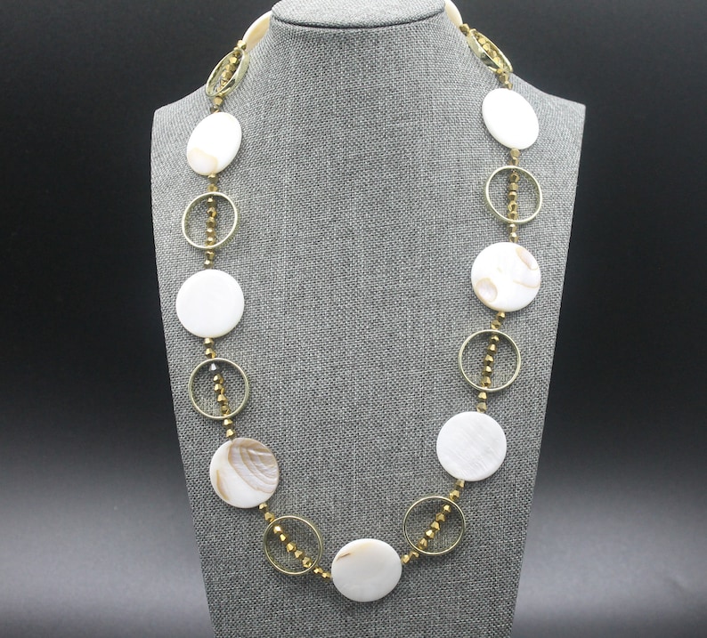 Handmade Mother of Pearls Beads Necklace. Etsy UK