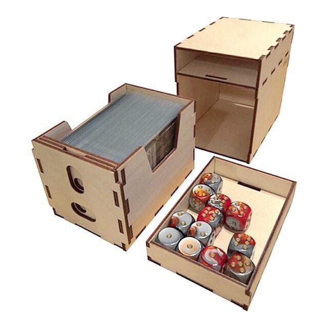 Abschließbare Deck Box mit abnehmbarer Schublade | Etsy