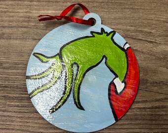 Grinch Hand Holding Ornament - Etsy