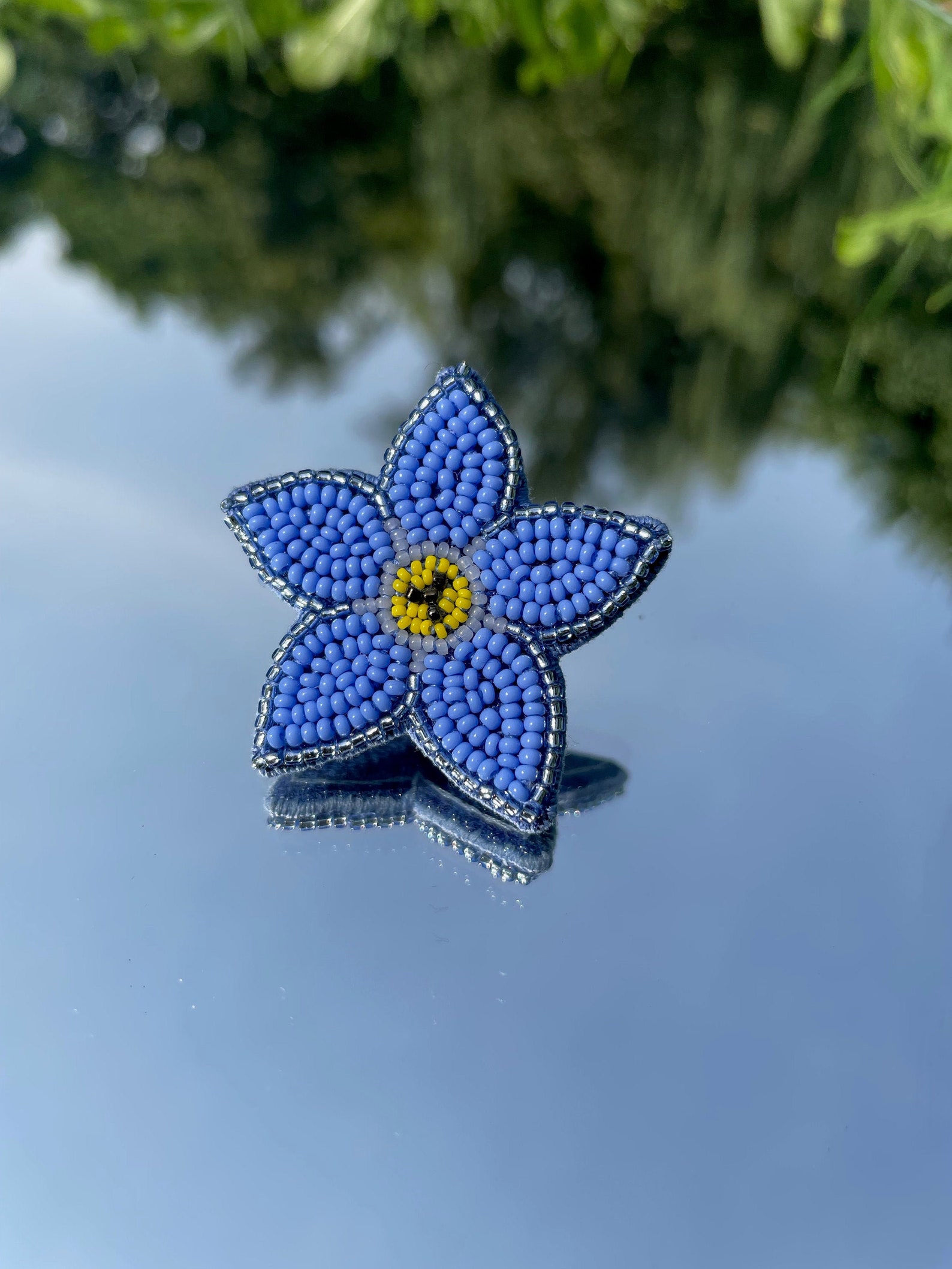 Beaded Brooch. Quality Handmade Embroidery With Etsy