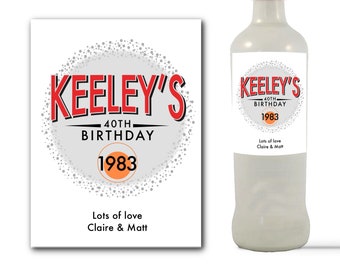 Personalised Peach Schnapps White Rum inspired Bottle Label/Sticker Gift - Any occasion
