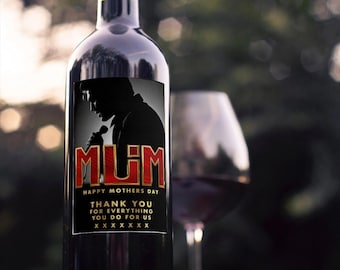 Personalised • ELVIS PRESLEY • Wine Label • MOTHERS Day • Gift • King of Rock n Roll • March 15th 2026