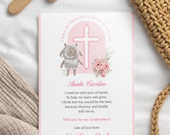 Personalised • Customised • GodParent Cards • Celebration • Girl • Boy • Godmother • Godfather • Christening • Baptism • Pink • Blue