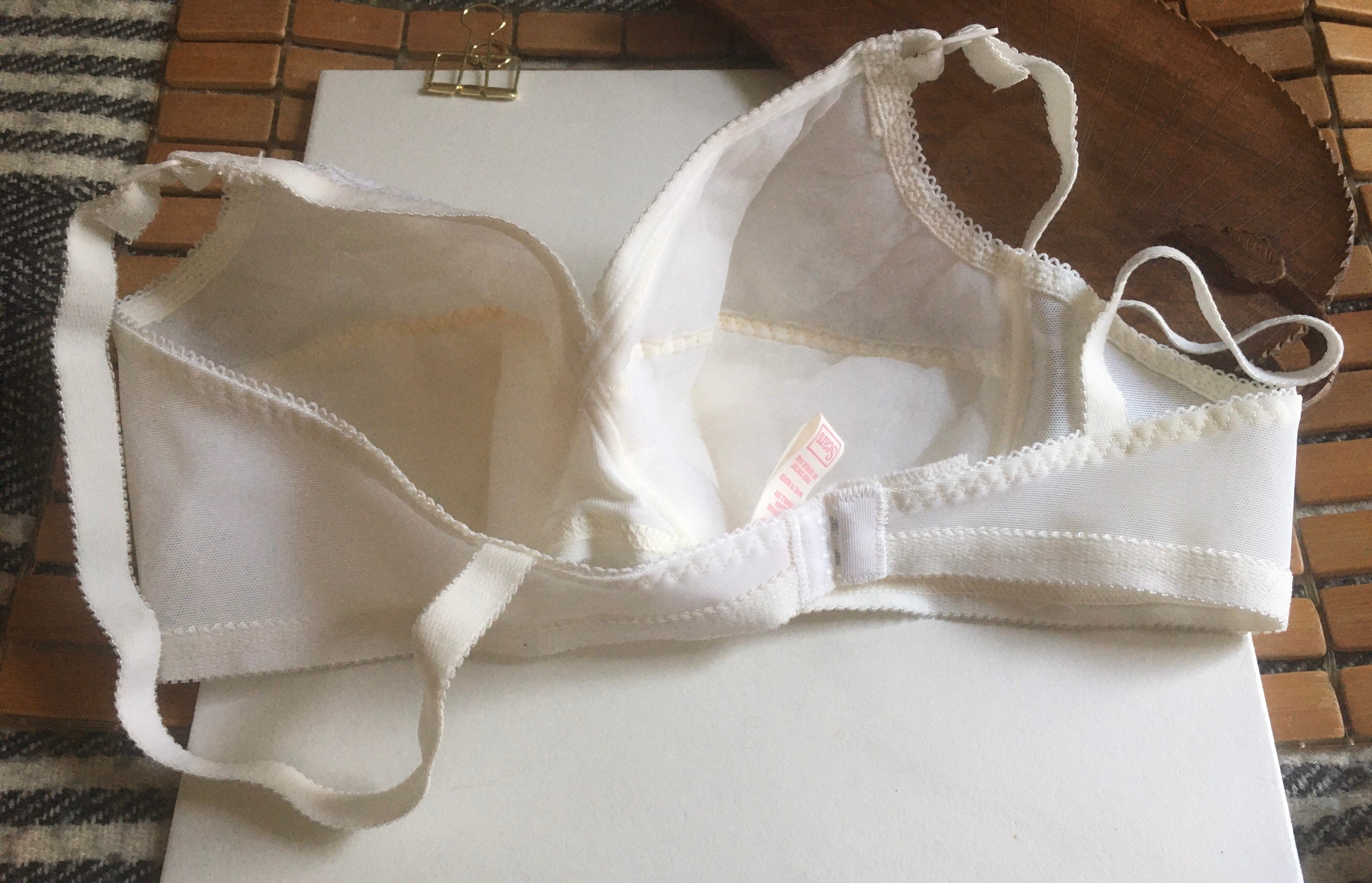 Vintage Bra 1960s/70s White 1/2 Lace Cup No Underwire Size 36B Etsy