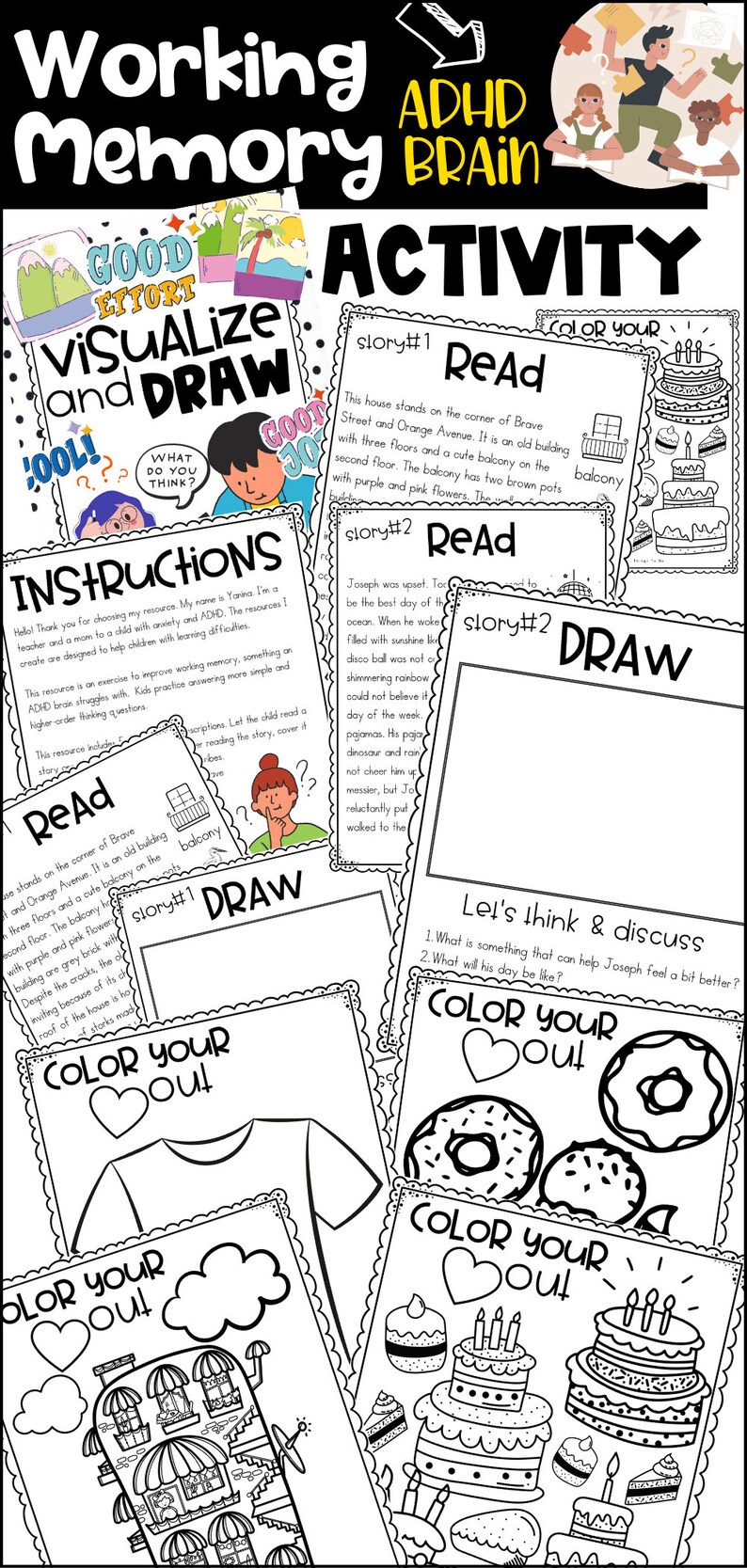 Kids Memory Game Printable Memory Game for Working Memory Game for Kids ...