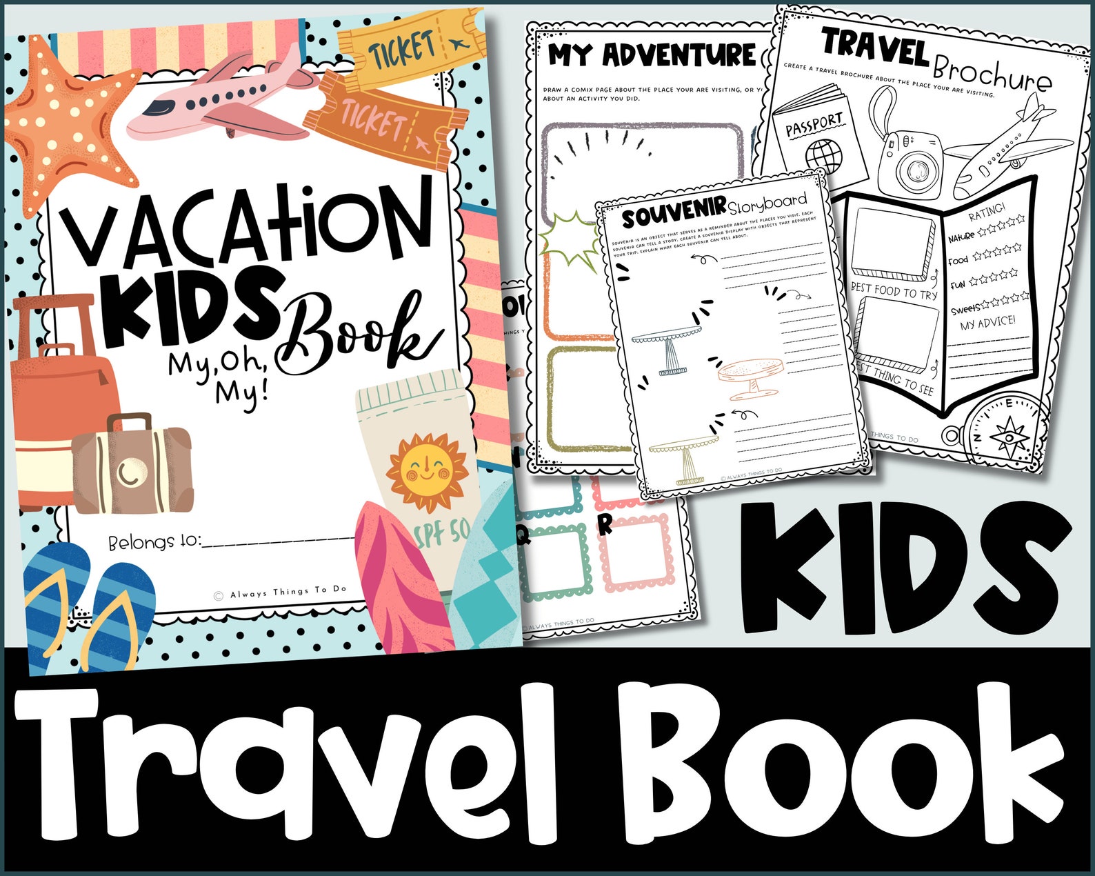Kids Vacation Book Kids Travel Book Kids Travel Journal Kids Vacation ...