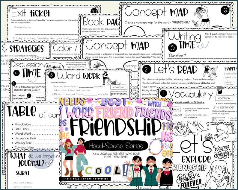 Friendship Worksheets for Kids Friendship Journal Friendship Printables