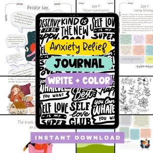 Mental Health Journal Printable with Therapy Prompts Mental Health Journal Prompts Mental Health Journal Book Women Anxiety Relief Journal