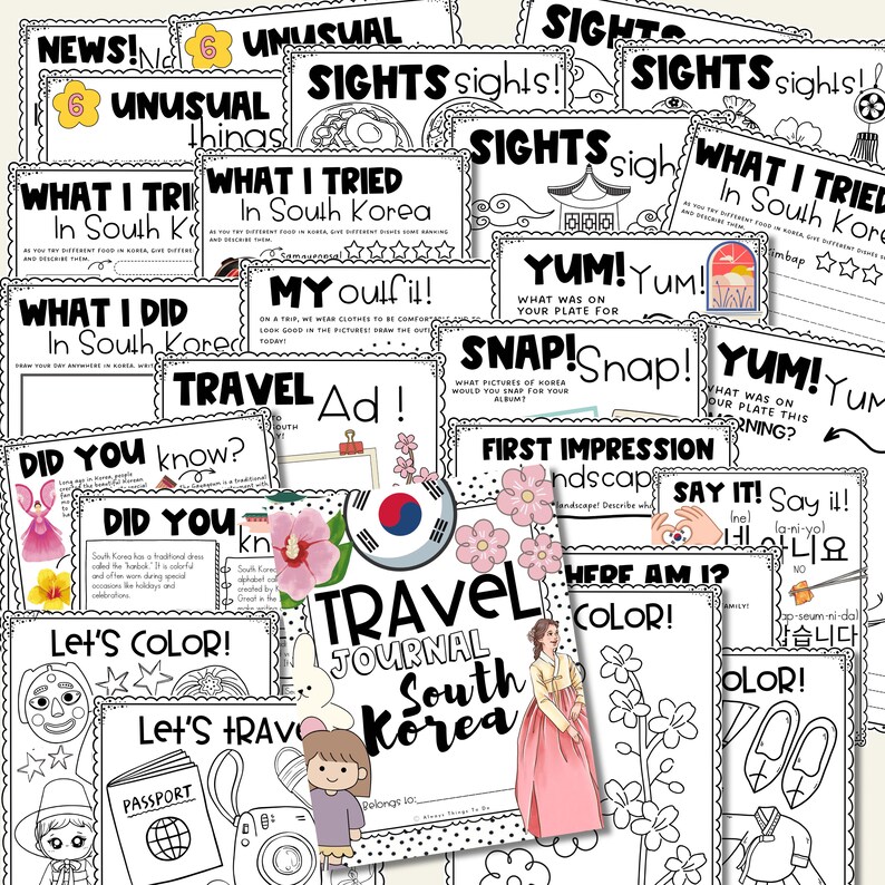 South Korea Travel Journal Kids