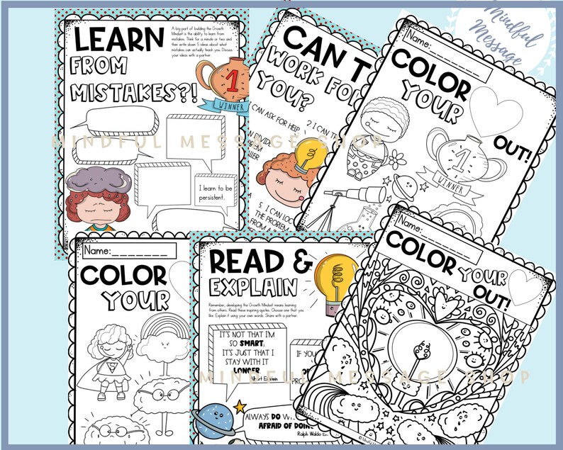 Growth Mindset Activities and Printables PDF