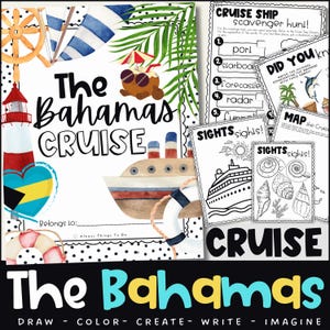 Kids Travel Journal Kids The Bahamas Cruise Printable Travel Journal for Children Bahamas Cruise Travel Worksheets  Activities Kids Bahamas.