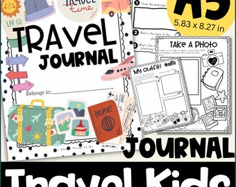 Travel Journal Kids A5 Travel Journal Printable A5 Kids Travel Book Activities Travel Journal Country Trips Travel Journal A5 Book Kidss