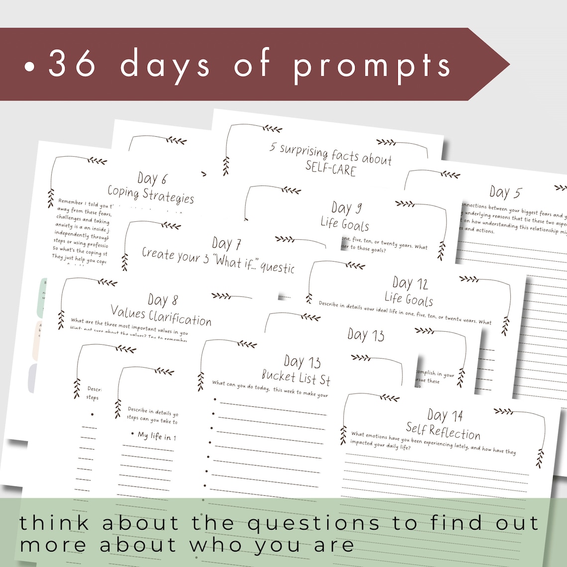 Mental Health Journal Printable With Therapy Prompts Mental Health ...