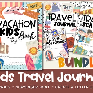 Kids Travel Journals Activities Bundle Travel Journal Activities for Kids Travel Journal Activities Kids Vacation Book Travel Journal Kids.