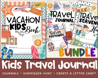 Kids Travel Journals Activities Bundle Travel Journal Activities for Kids Travel Journal Activities Kids Vacation Book Travel Journal Kids.