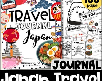 Travel Journal for Japan Travel Journal for Kids Printables Travel Journal for Children Japan Travel Journal Worksheets Kids Travel Journal.