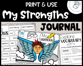 What Are My Strengths? |  Mindfulness | Self-Awareness | Kids Journal | Reading, Writing, Speaking | Classroom Community | Back to School