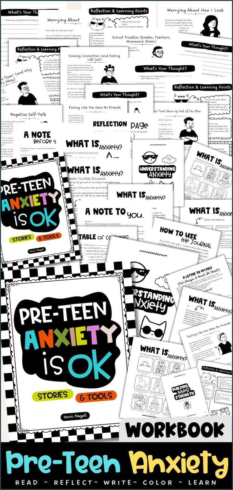 teen anxiety relief and workbook for mental health