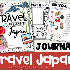 Travel Journal for Japan Travel Journal for Kids Printables Travel Journal for Children Japan Travel Journal Worksheets Kids Travel Journal.