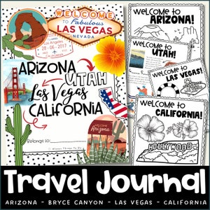 Kids Travel Journal Kids Los Angeles Utah Las Vegas California Travel Printable Travel Worksheet Kids Vacation Book Kids Travel Activities