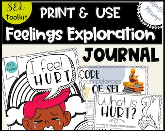 Druckbare Gefühle Arbeitsblätter für Kinder Gefühle Journal für Kinder Emotionen Journal für Schüler der 2. und 3. Klasse Gefühle Arbeitsbuch.