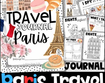Kids Travel Journal Paris Travel Journal Kids Paris Travel Journal for Kids Vacation Book Paris Travel Book Travel Activities Paris PDF.