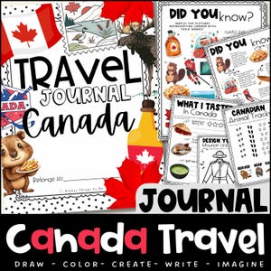 Kids Travel Journal Canada Kids Travel Activities Canada Vacation Worksheets Canada Coloring Pages Canada Activities Kids Printables PDF.