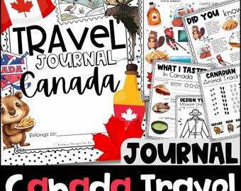 Kids Travel Journal Canada Kids Travel Activities Canada Vacation Worksheets Canada Coloring Pages Canada Activities Kids Printables PDF.
