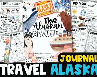 Kid Travel Journal Alaska Vacation Book Alaska Travel Activity Alaska Printable Alaska Coloring Pages Printable Alaskan Cruise Worksheets.