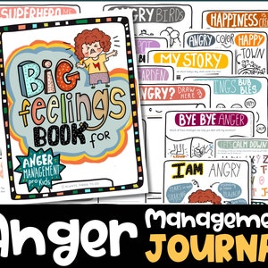 Kids Mental Health Journal for Anger Management Kids Mental Health Anger and Emotion Regulation Workbook Mental Health Printable Kids PDF.