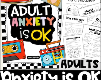 Anxiety Journal for Adults Guided Mental Health Workbook with CBT Prompts Mood Trackers & Mindfulness Tools Self-Care Gift for Women Men.