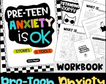 Teen Anxiety Journal & Workbook Teen Anxiety Relief Coping Tools Worksheets Mental Health Support for Teens Mental Health Journal Worksheets