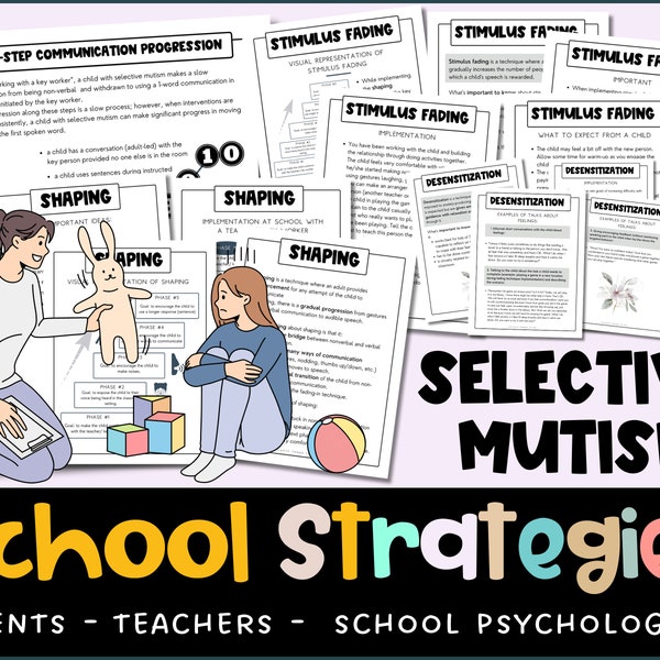 Selective Mutism Therapy Strategies Selective Mutism Therapy Techniques Selective Mutism Anxiety Psychologist Printable Social Anxiety PDF.