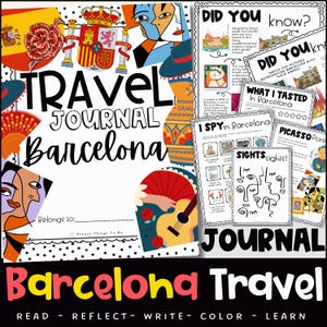 Kid Travel Journal Barcelona Travel Journal Kid Barcelona Travel Journal Kid Vacation Book Barcelona Travel Book Travel Activities Barcelona