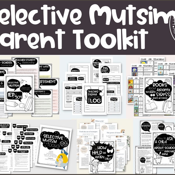 Social Anxiety Toolkit Selective Mutism IEP 504 Goals Selective Mutism PDF Resources Selective Mutism Smart Goals Chart Selective Mutism.