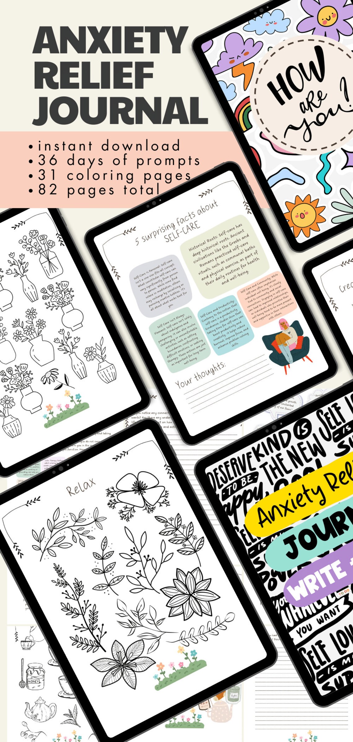 Mental Health Journal Printable With Therapy Prompts Mental Health ...