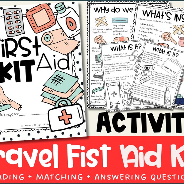 First Aid Kit Kids Travel Activity for Kids Travel Download for Kids Travel First Aid Kit Activity for Kids First Aid Kit Explanation