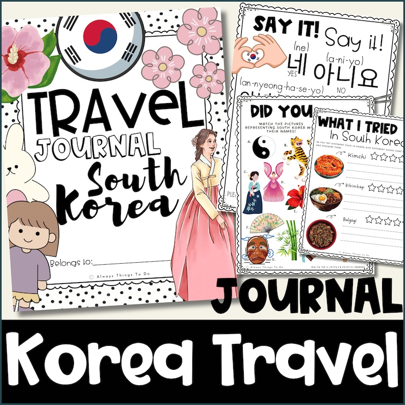 Kids Travel Journal South Korea