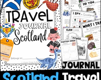 Kids Travel Journal Scotland Travel Journal Scotland Kids Vacation Book Scotland Travel Book Scotland Kids Travel Activities Scotland PDF.