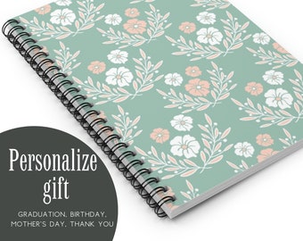 Notebook Planner Notebook Graduation Gift For Her Mom Notebook Planner Notebook Gift For Girl Teenager Planner Floral Thank you Gift.