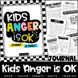Anger Management Impulse Control Workbook for Kids Anger Worksheet Emotion Regulation Journal Kids Coping Skills Anger Management Activities