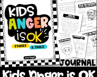 Anger Management Impulse Control Workbook for Kids Anger Worksheet Emotion Regulation Journal Kids Coping Skills Anger Management Activities