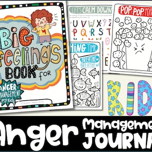 Anger Management Workbook for Kids Anger Management Worksheet Kids Anger Management Journal Kids Coping Skills Anger Management Activities.